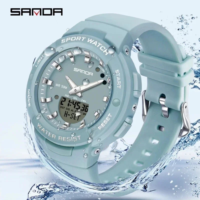 Women's analog digital sports watch - view 1