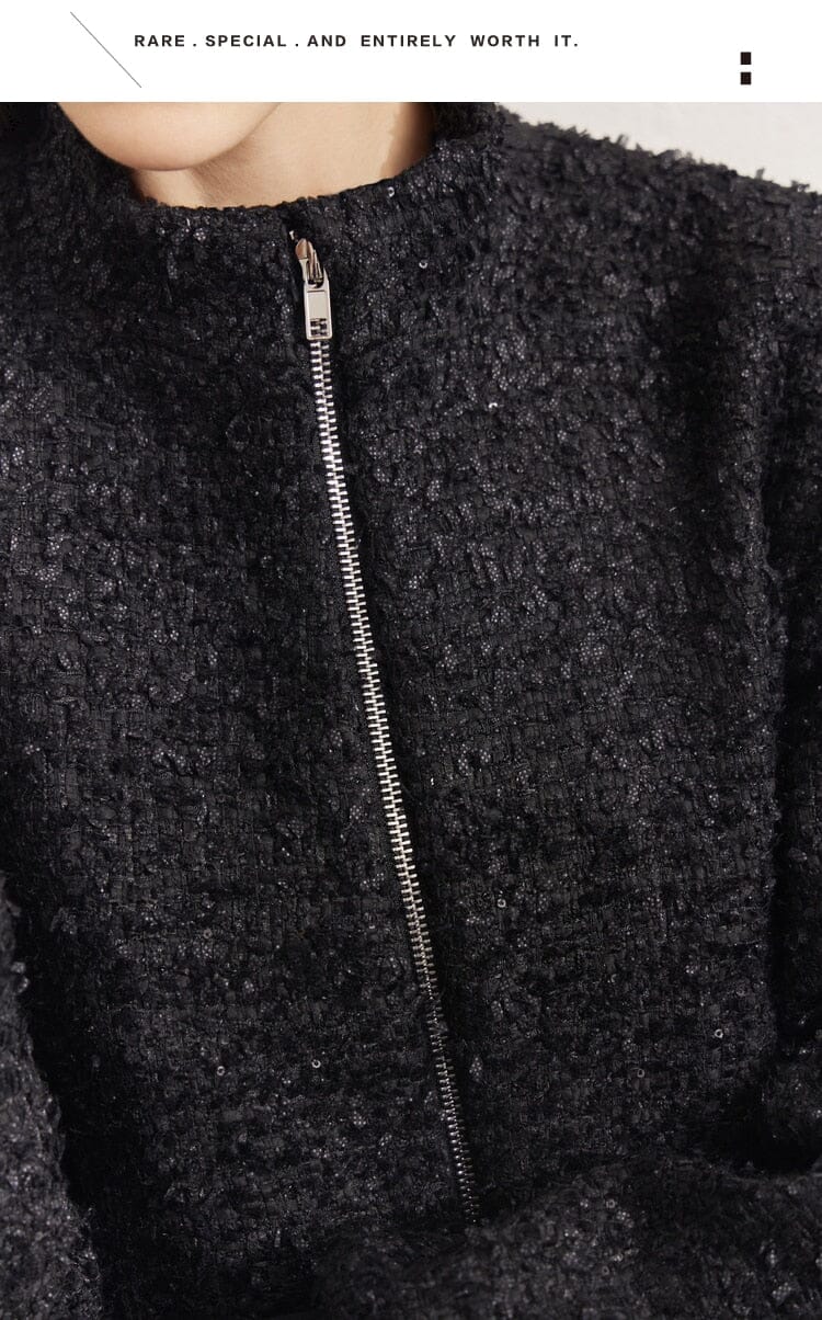 Alternate view: Women's tweed zipper jacket