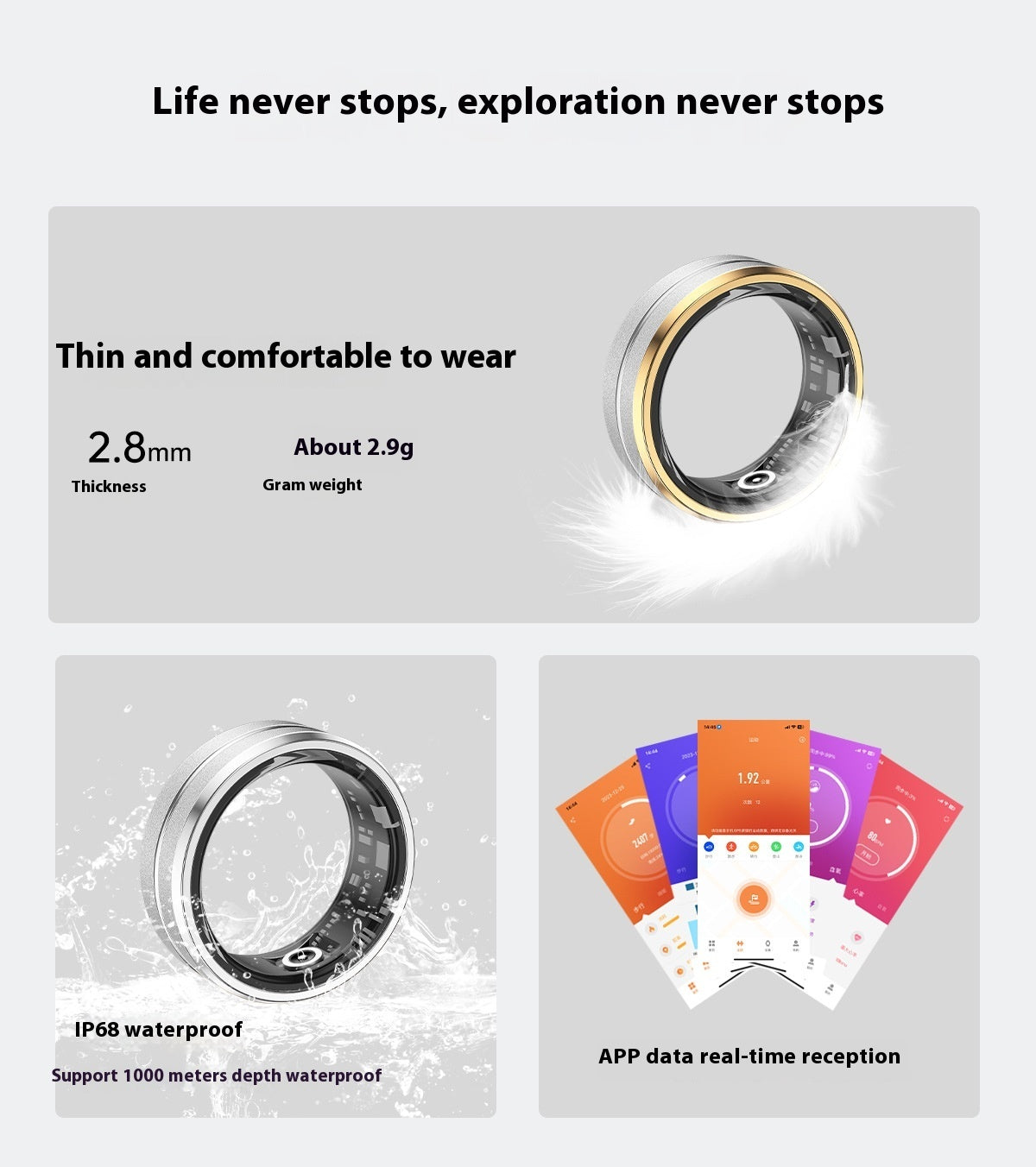 Alternate view: Women's smart ring