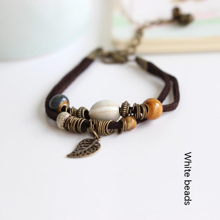 Women's woven ceramic bracelet