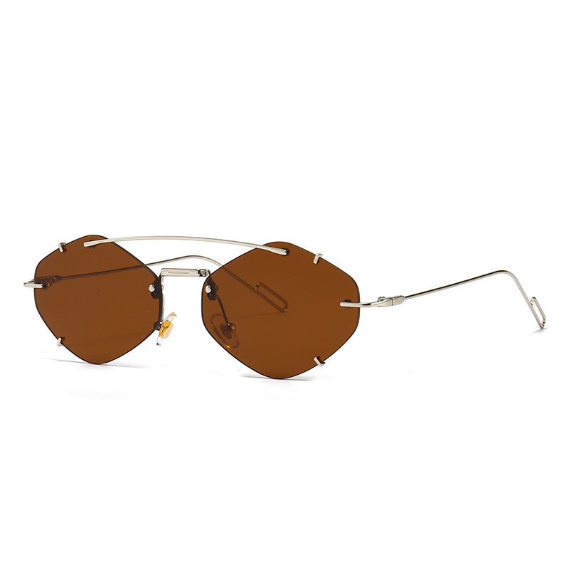 Women's tea frameless sunglasses