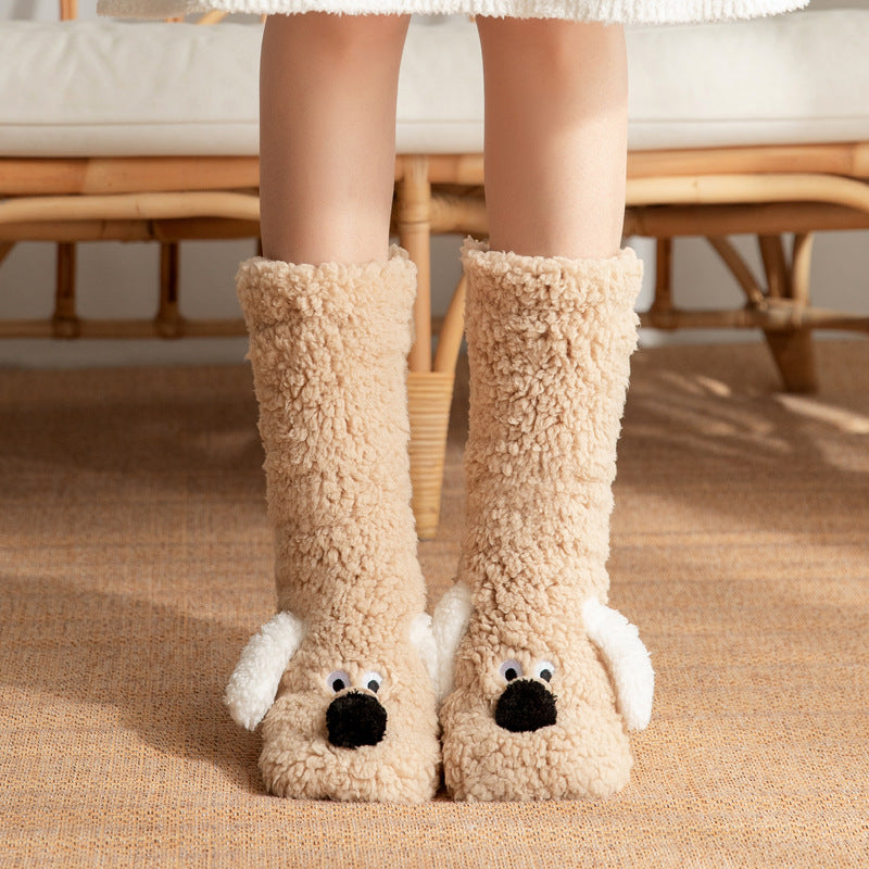 Cute Dog Plush Non-Slip Socks - view 2