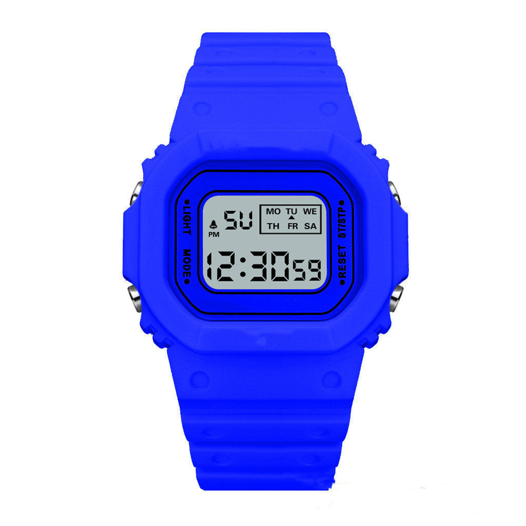 Unisex blue LED watch