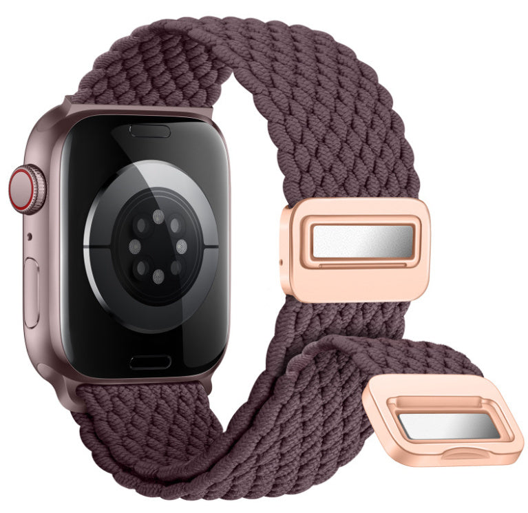 Unisex wave pattern smoke purple integrated watch band