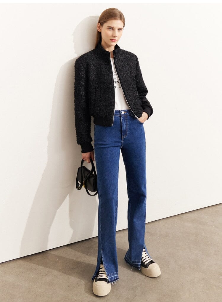 Alternate view: Women's tweed zipper jacket