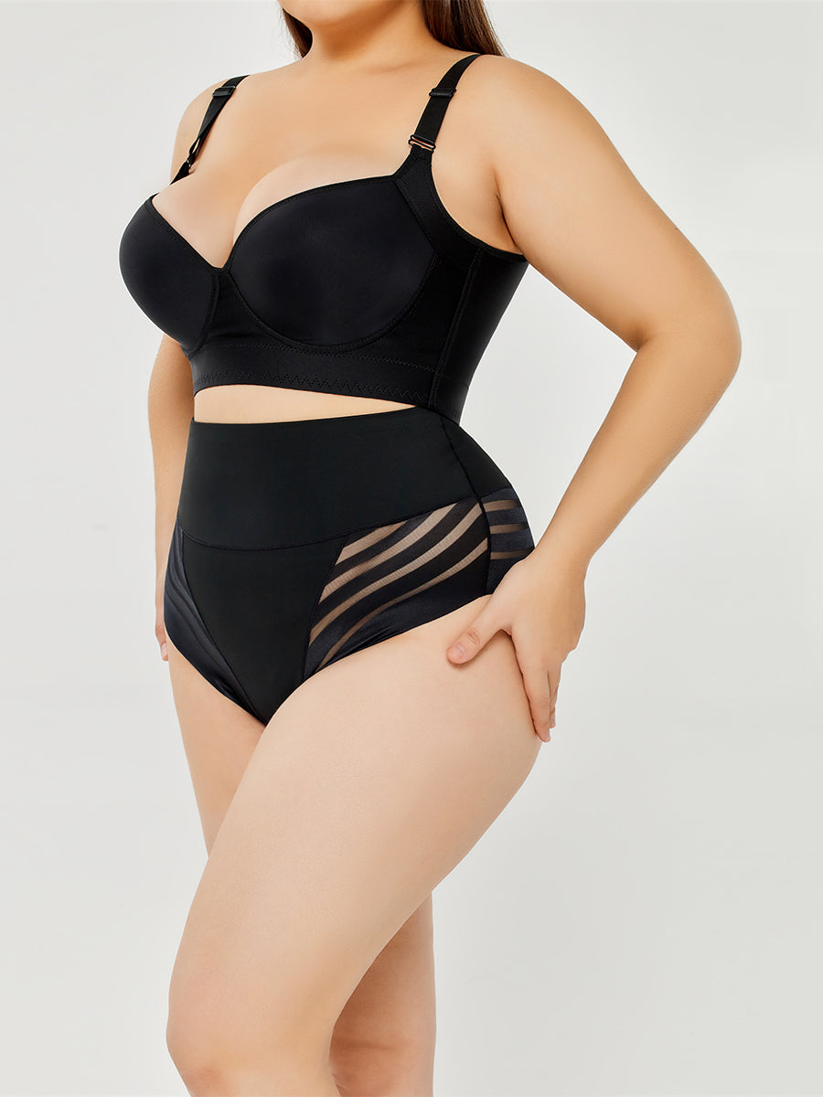 Women's black tummy control panties