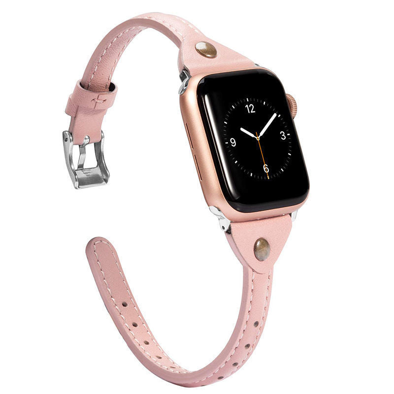 Unisex tneck belt pink high end leather watch