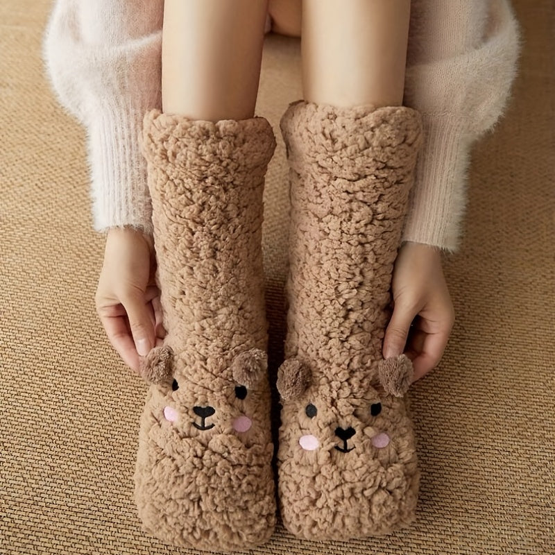 Women's Warm Fuzzy Slipper Socks - view 9