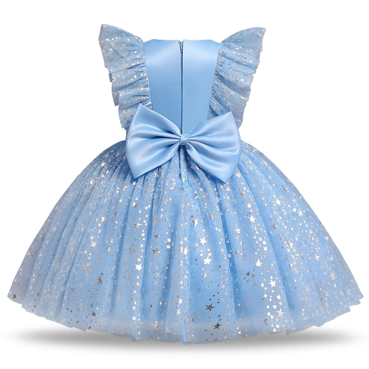 Girls big bow dress