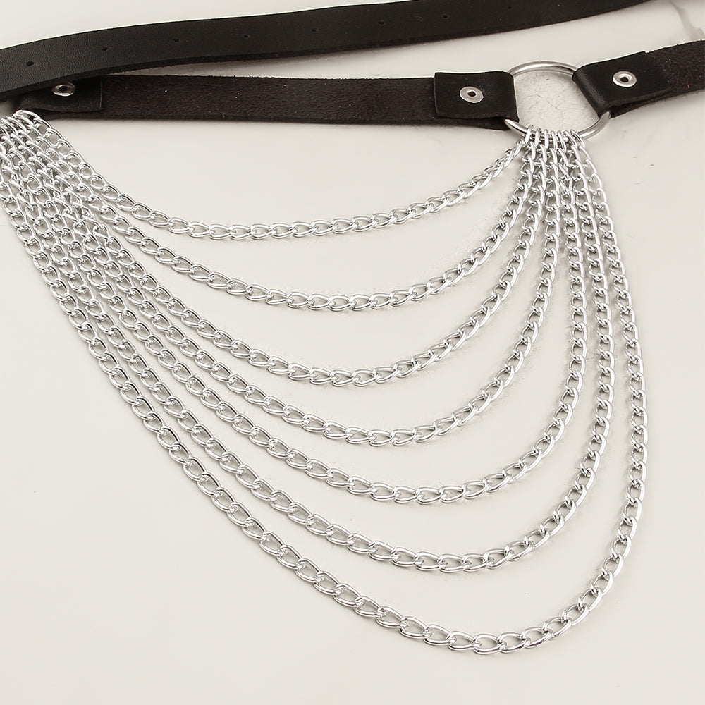 Alternate view: Unisex punk waist chain belt