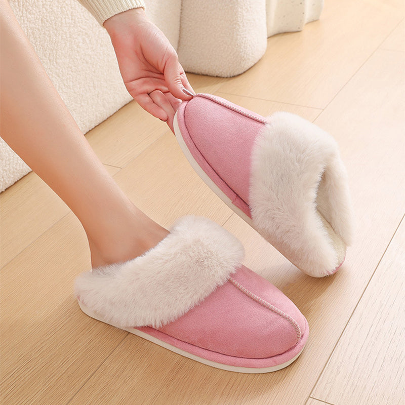 Alternate view: Women's fuzzy fur slippers