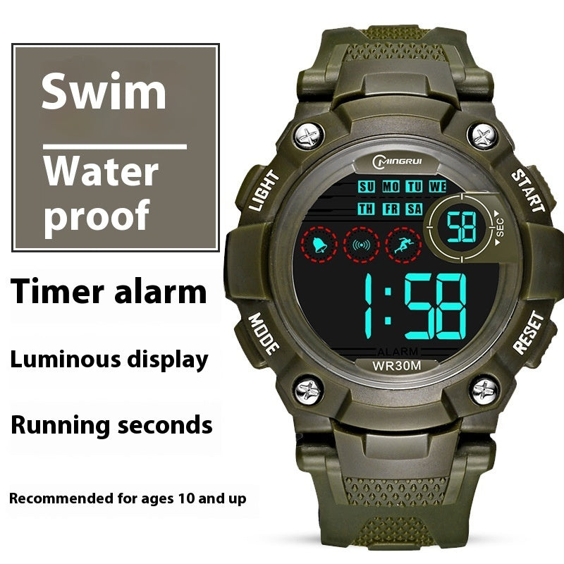 Unisex army green watch