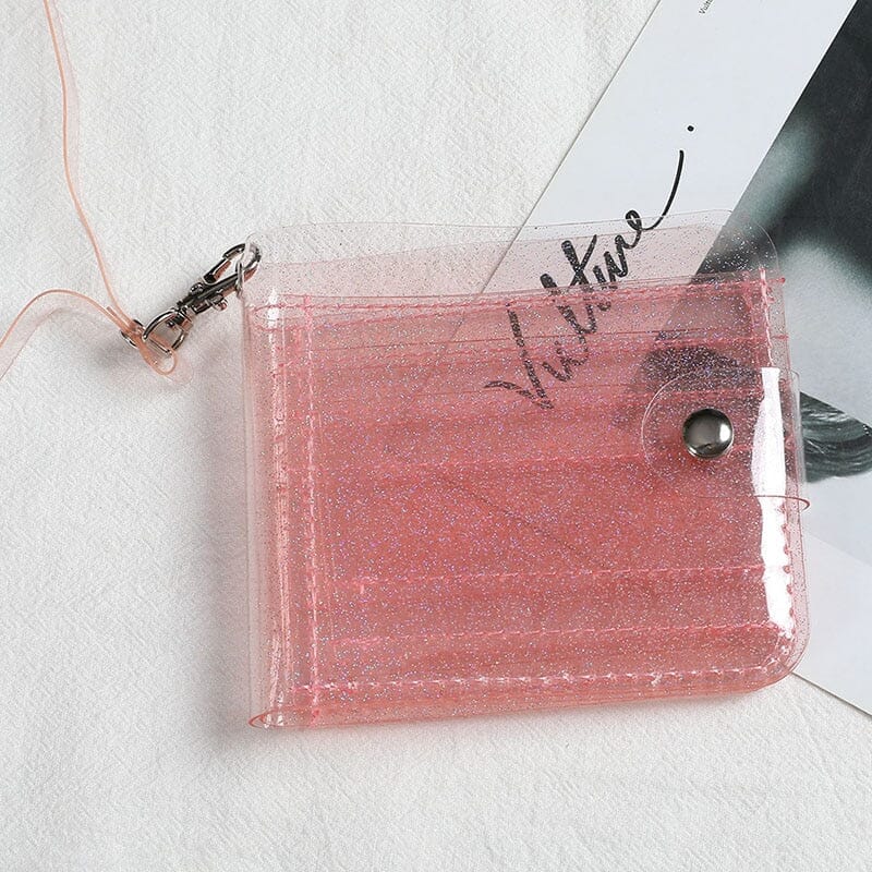 Unisex clear coin purse & card holder