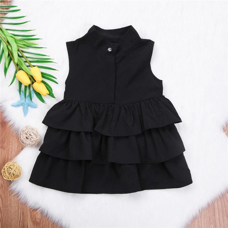 Girls solid sleeveless dress