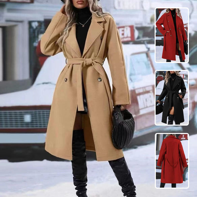 Women's double breasted trench coat