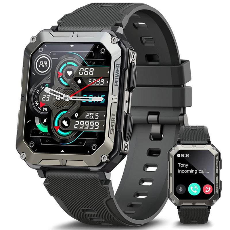 Unisex black sport smart watch