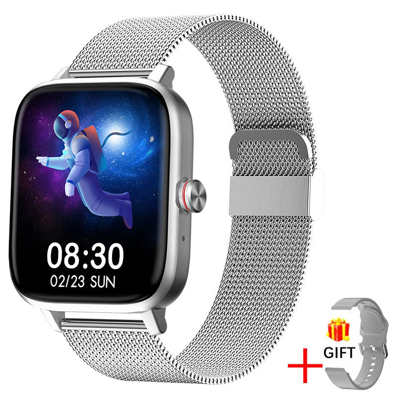 Women's mesh belt silver smart watch