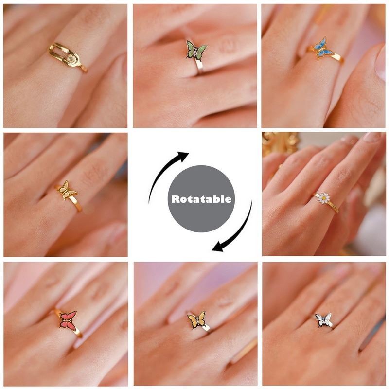 Women's fidget spinner ring