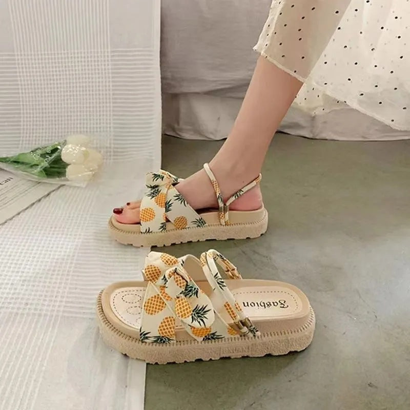 Women's pineapple two way sandals