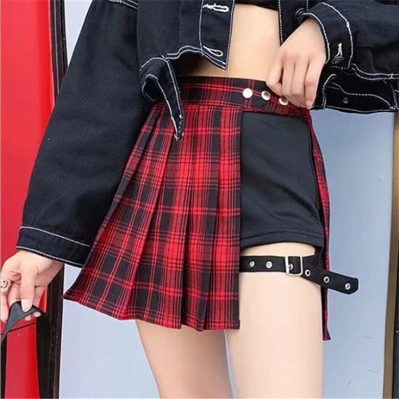 Women's tartan mini skirt