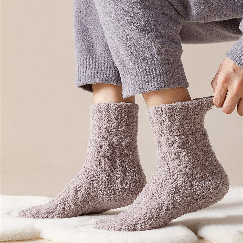 Thick Fuzzy Coral Fleece Socks - view 7