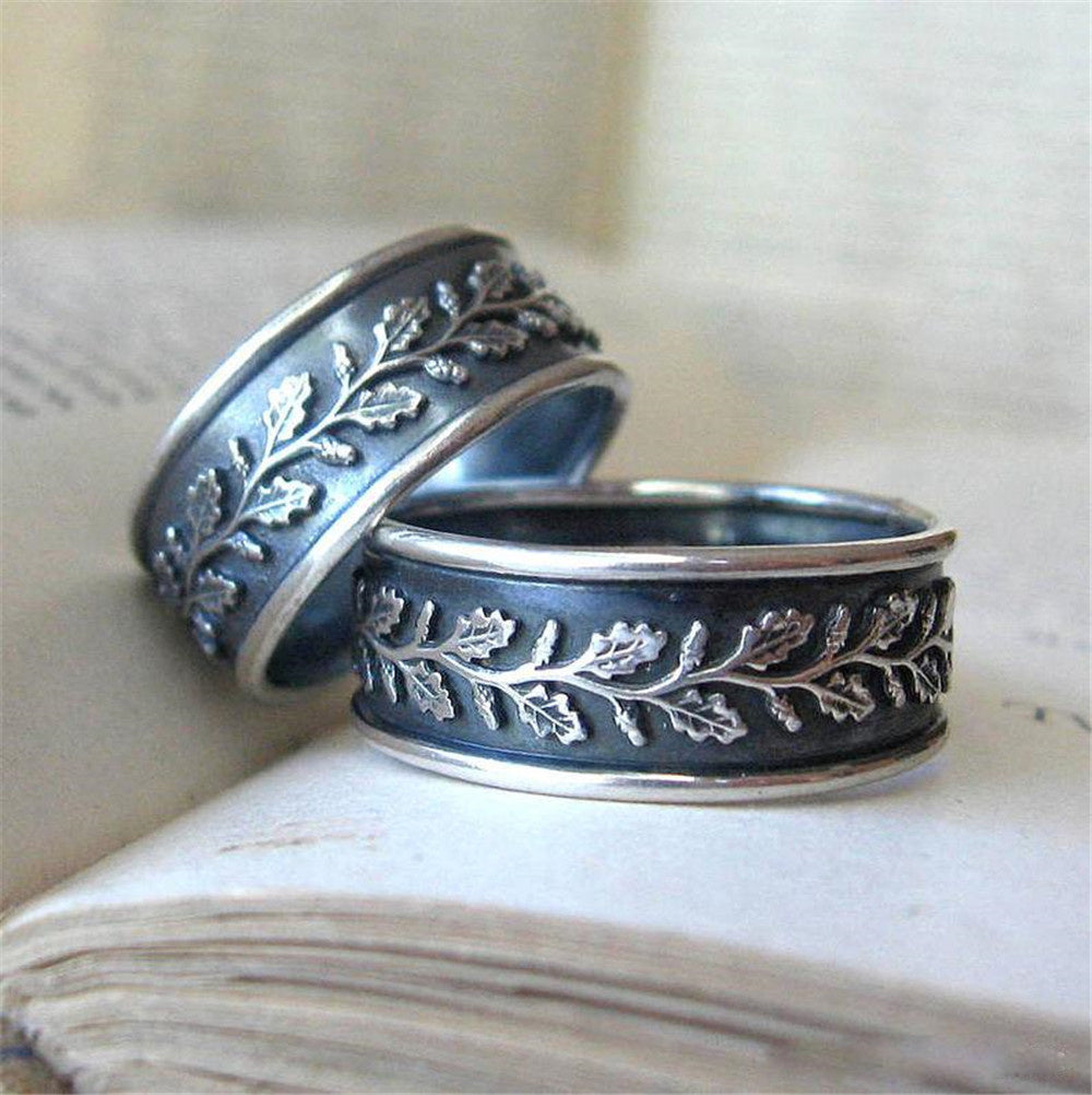 Alternate view: Unisex retro leaf ring