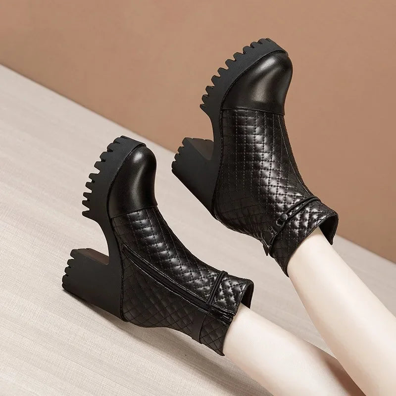 Women's genuine ankle boots