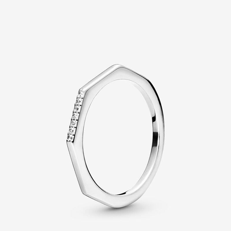 Alternate view: Unisex lock pendant silver ring