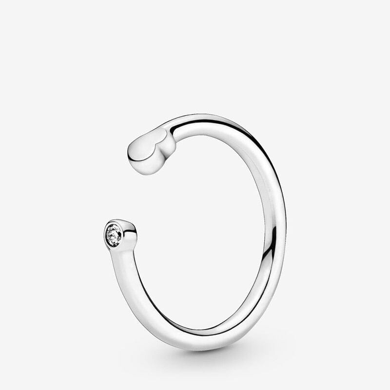 Alternate view: Unisex lock pendant silver ring