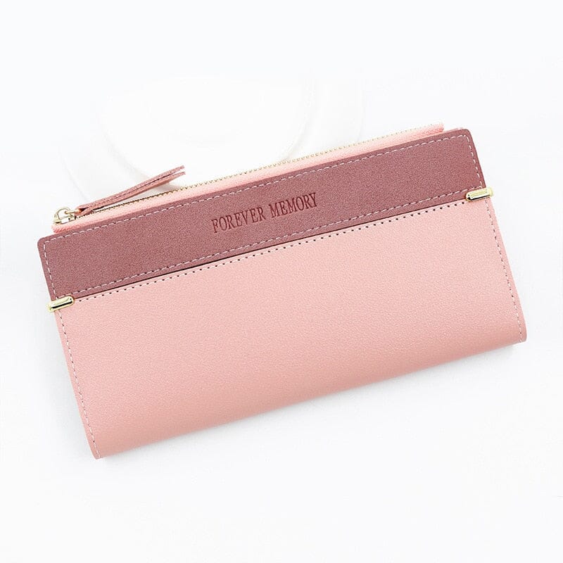 Women's long leather wallet