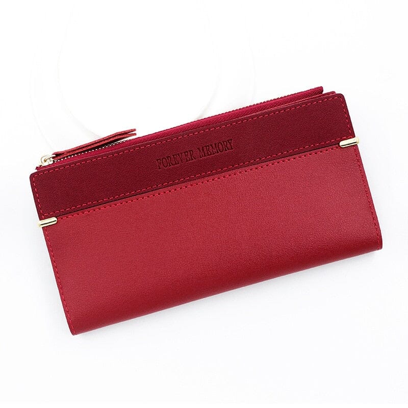 Women's long leather wallet
