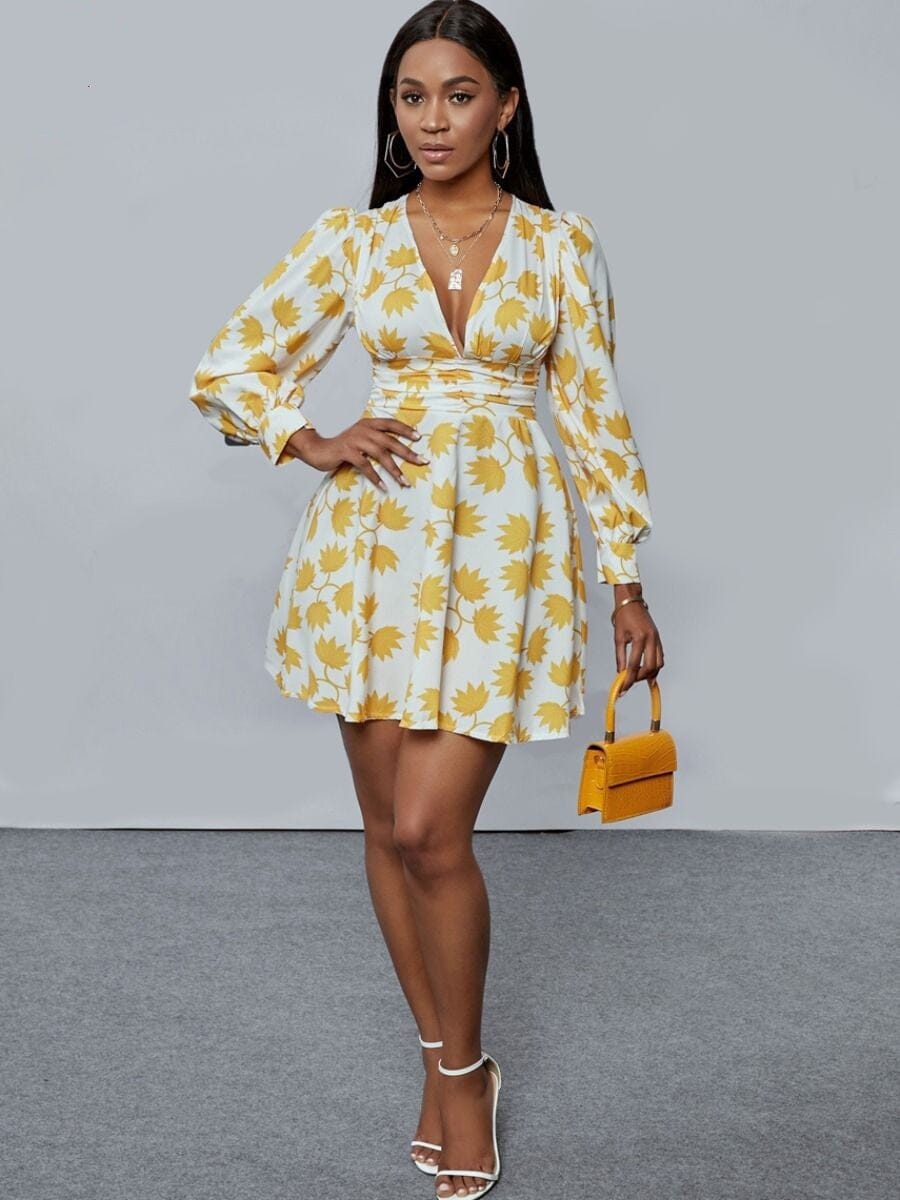 Alternate view: Women's maple leaf print dress