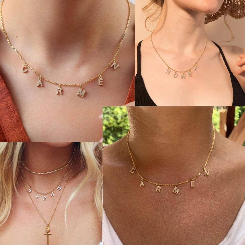 Alternate view: Women's personalized necklace