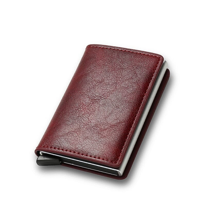 Unisex red (customized) thin smart wallets