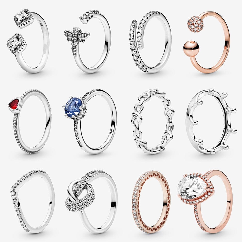 Unisex zircon couple rings set