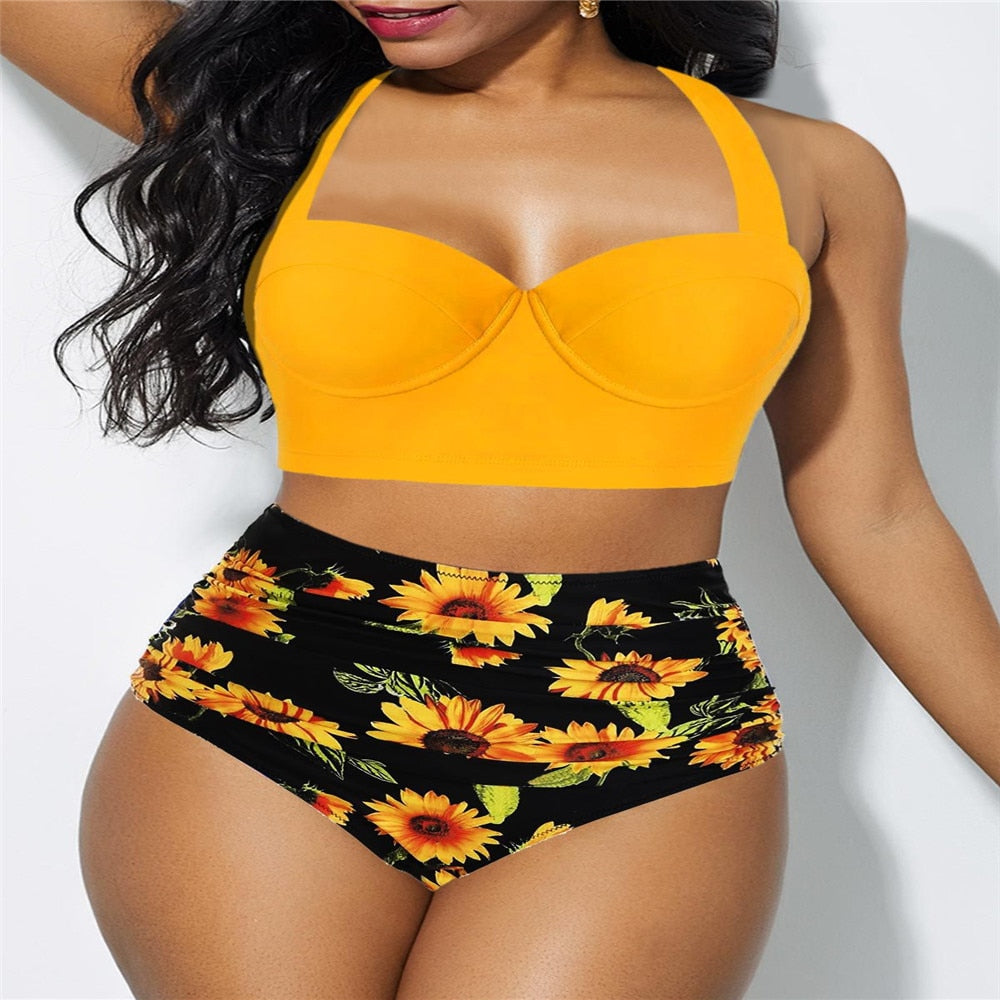 Women's patterned bikini set