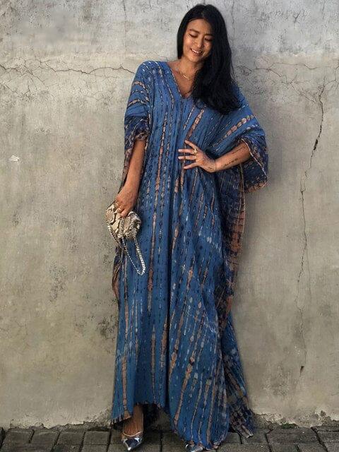 Women's lavender boho beach cover up