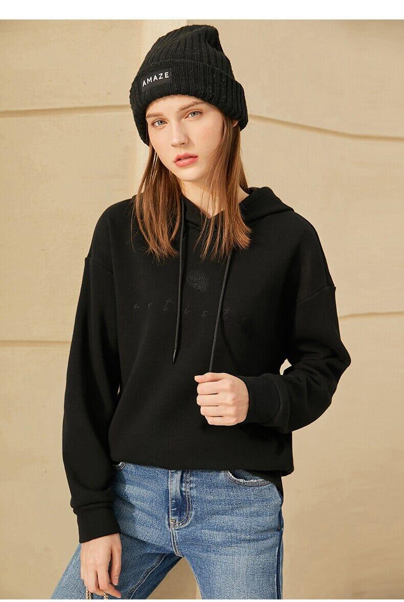 Alternate view: Women's embroidered hoodie