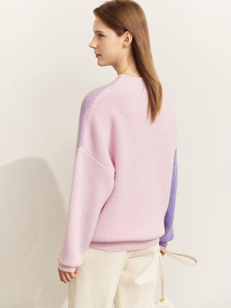Women's purple chic pullover sweater