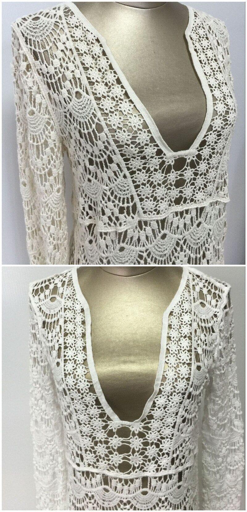 Alternate view: Women's crochet beach cover up