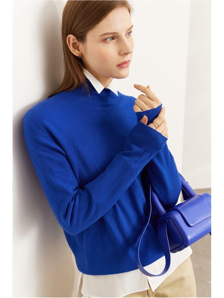 Women's blue sweaters full sleeves