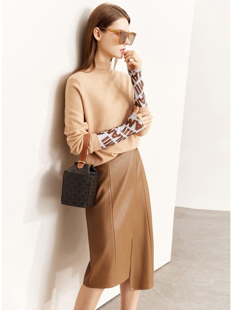 Women's khaki sweaters full sleeves