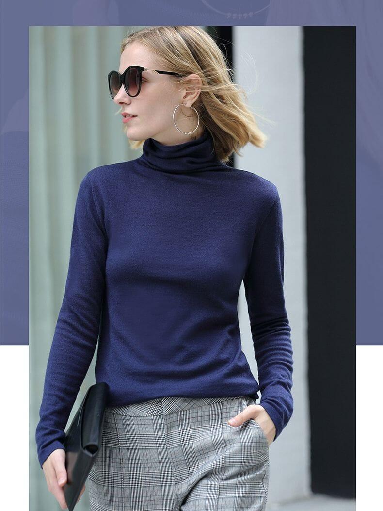 Women's navy sweaters full sleeves